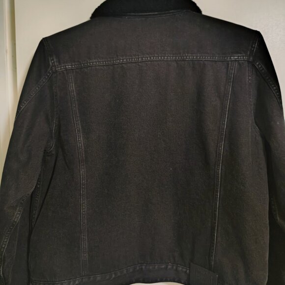 Coach Men’s Black Denim Shearling Collar Jacket – Like New - Picture 3 of 6